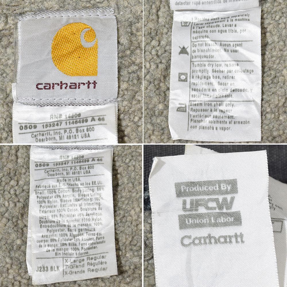 90s carhartt 激渋 ペンキ ダック トラッカージャケット 黒 XL