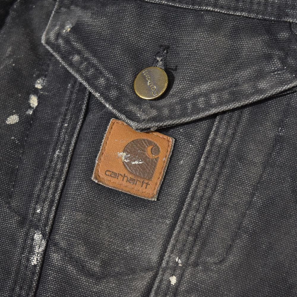 90s carhartt 激渋 ペンキ ダック トラッカージャケット 黒 XL