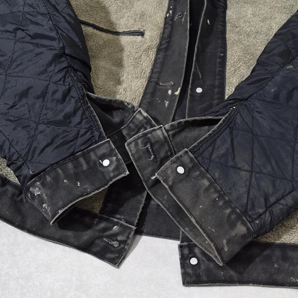90s carhartt 激渋 ペンキ ダック トラッカージャケット 黒 XL