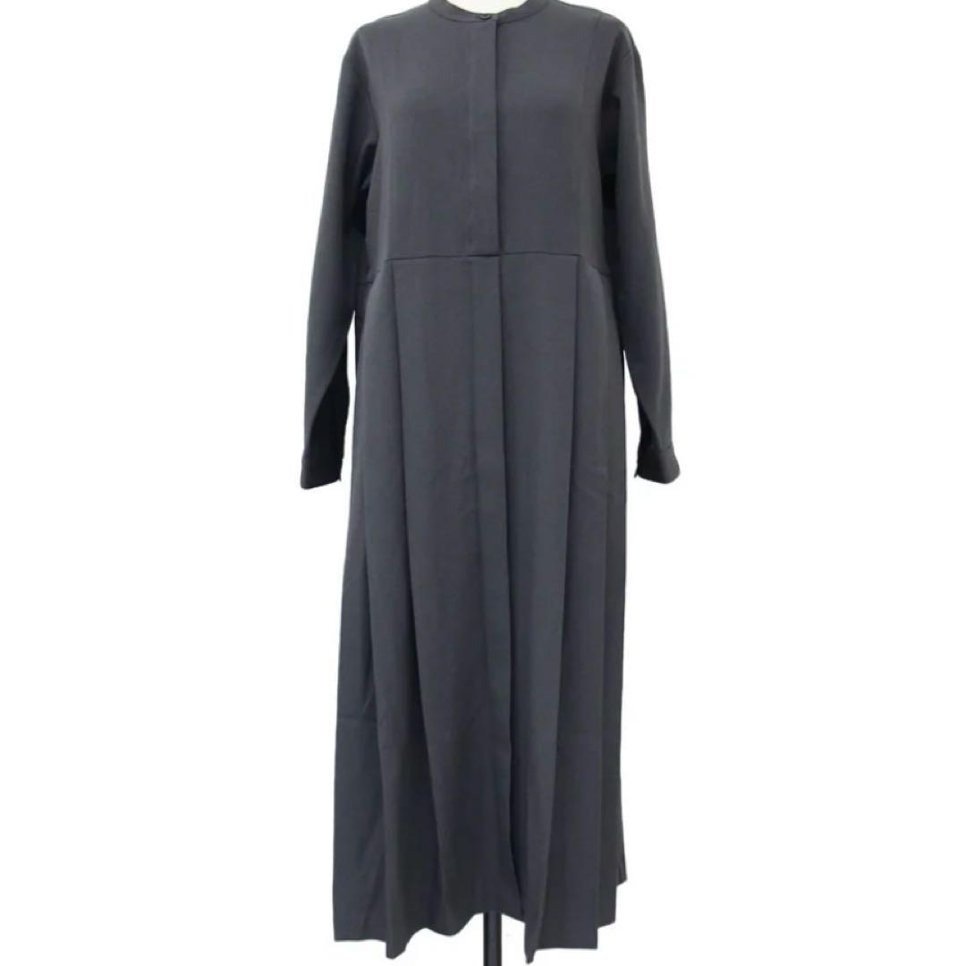 新品！アーバンリサーチ ドアーズ サイドプリーツ 切替ワンピース M チャコール