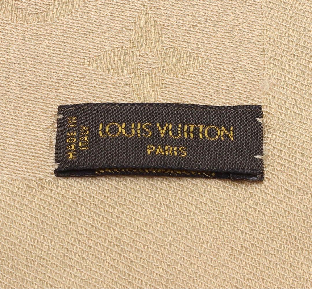 R2761 美品 ルイヴィトン ショール・モノグラム ウール×シルク ストール