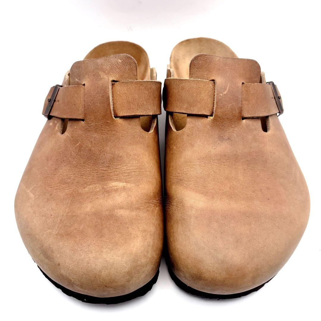 【美品】BIRKENSTOCK ボストン 41 タバコブラウン レザー 26.5