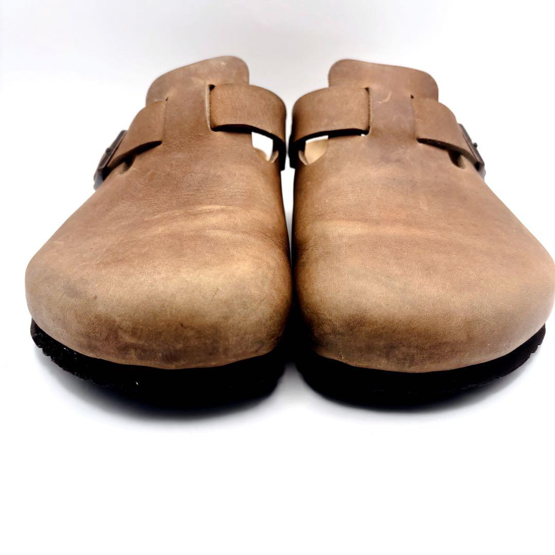 【美品】BIRKENSTOCK ボストン 41 タバコブラウン レザー 26.5