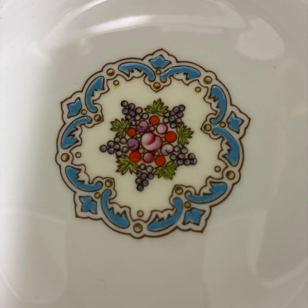 【美品】ウェッジウッド　フロレンティーンターコイズ　スープ皿20.5cm 黒壺