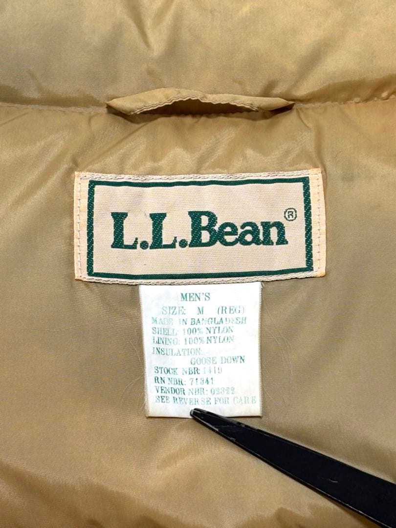 希少❗️早い者勝ち‼️エルエルビーン ダウンベスト イエロー Mサイズ 雰囲気抜群