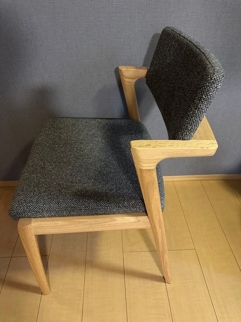 FUji FURNITURE koti アームレスチェア　グレー　オーク