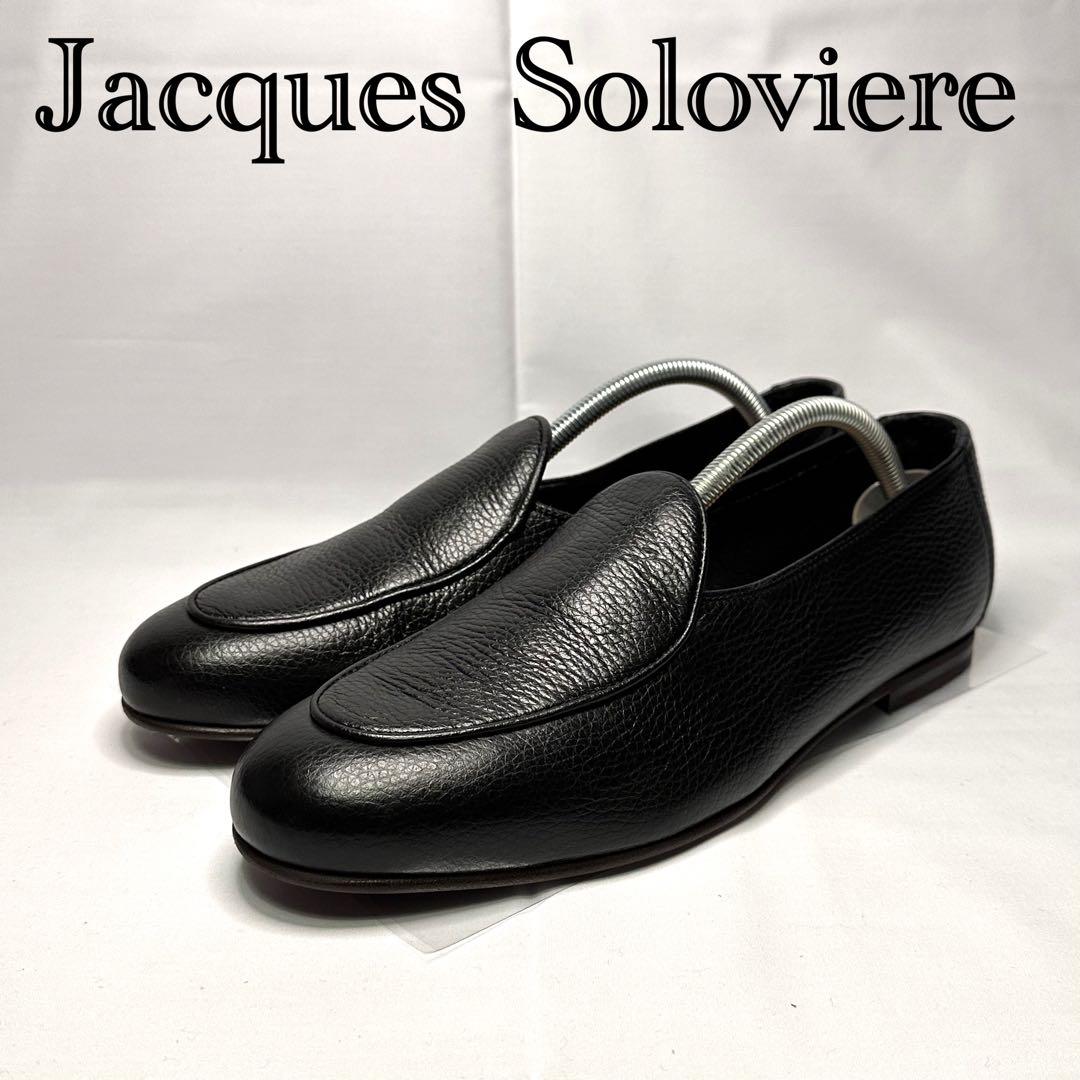 新品未使用☆ジャックソロヴィエール☆革靴☆スリッポン ローファー☆ブラック218