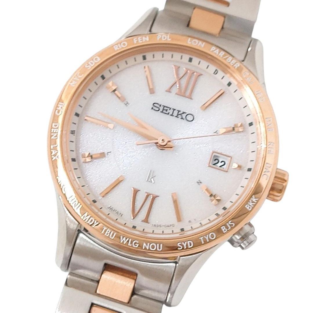 【現行・未使用・18cm箱一式】セイコー ルキア 電波ソーラー ピンクゴールド