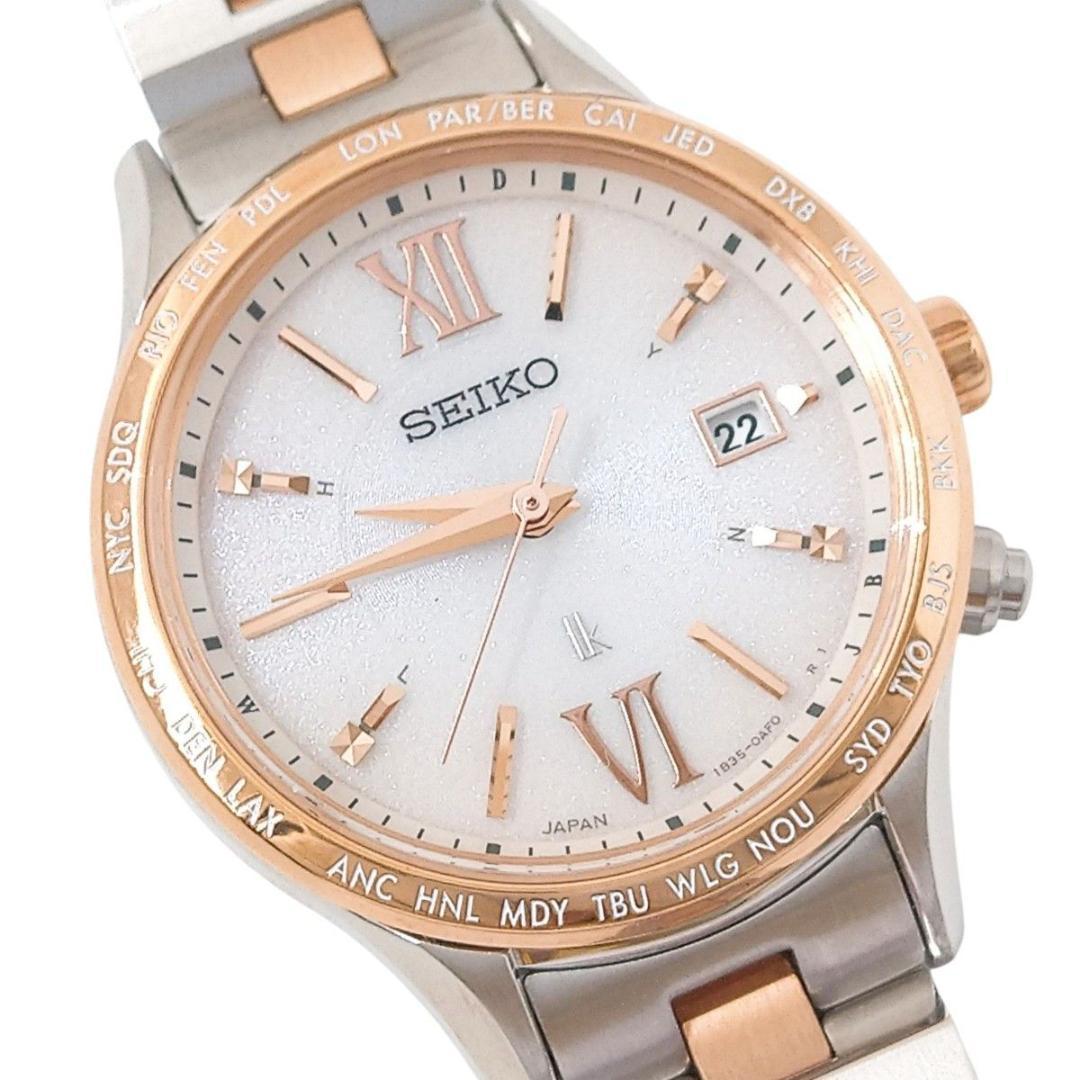 【現行・未使用・18cm箱一式】セイコー ルキア 電波ソーラー ピンクゴールド