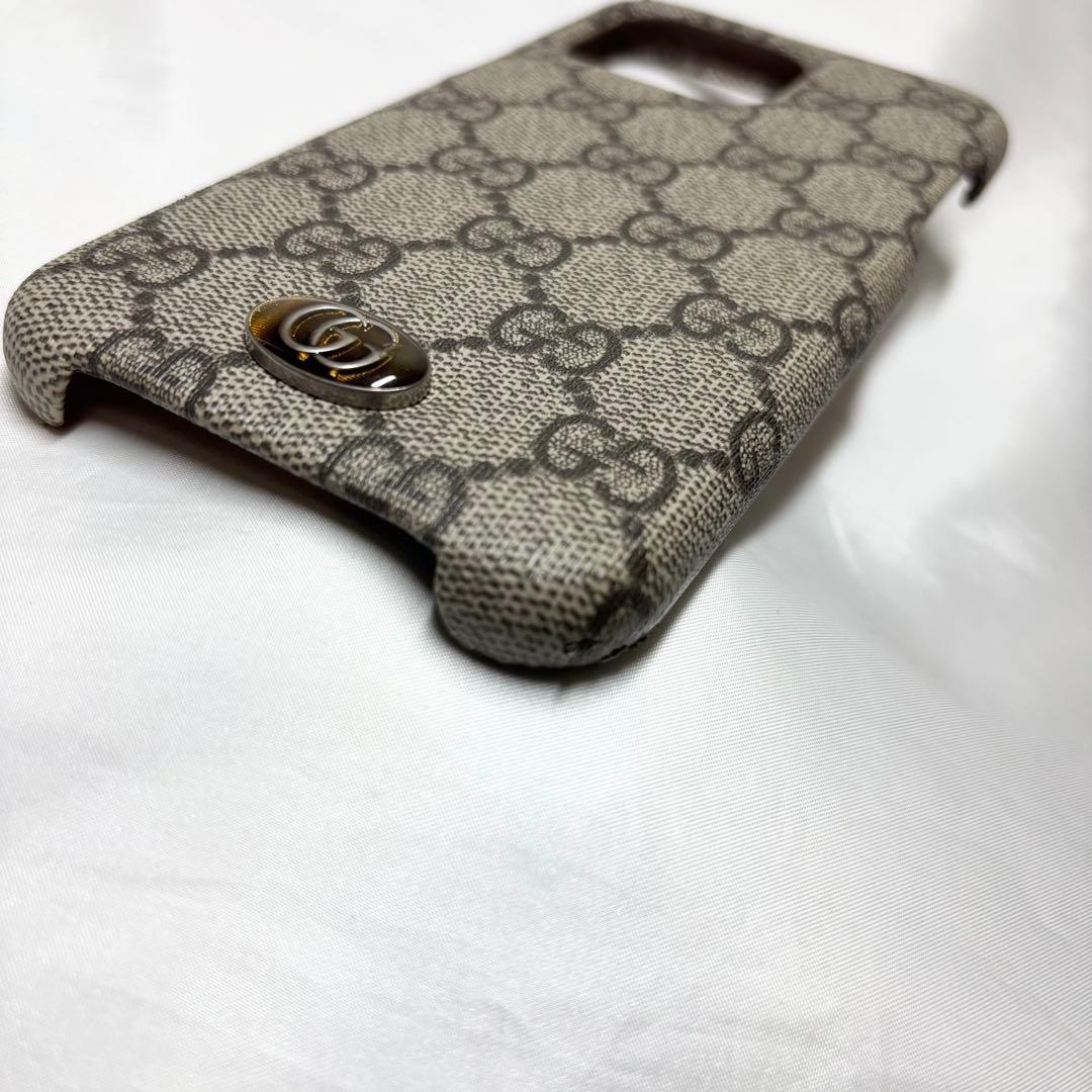 【美品】　グッチ　iPhoneケース　14pro max GGスプリーム