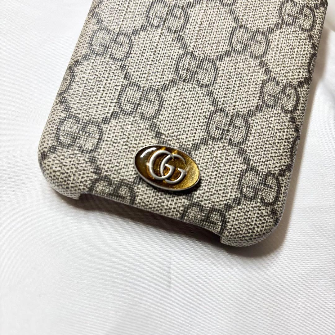 【美品】　グッチ　iPhoneケース　14pro max GGスプリーム