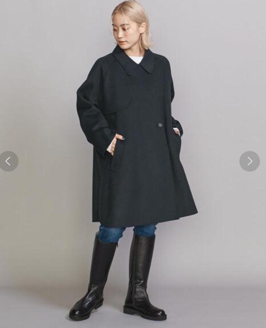 Beauty & Youth リバー ポンチョ コート Dark Green M