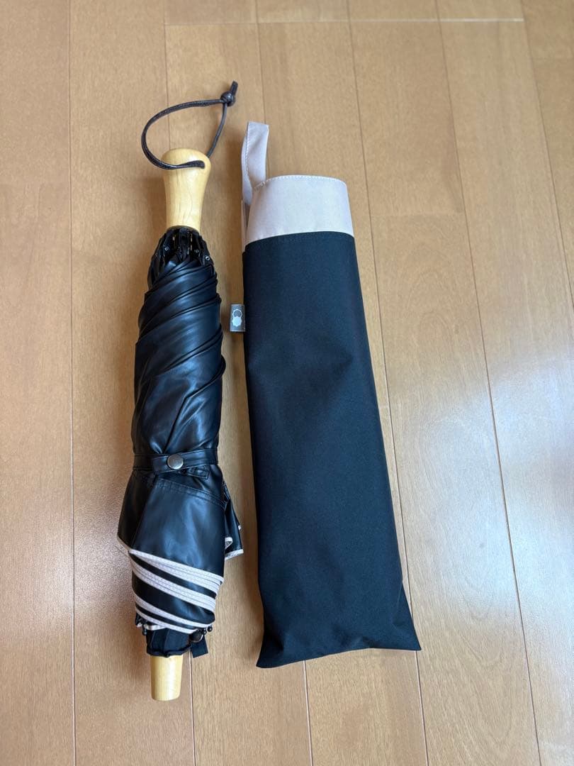 日傘 サンバリア100 2段　ブラック/ピンク