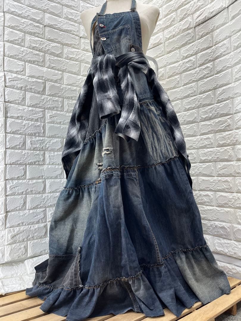 ★あられちゃん様お取り置き　ホルターネックチェックシャツドッキングアレンジ