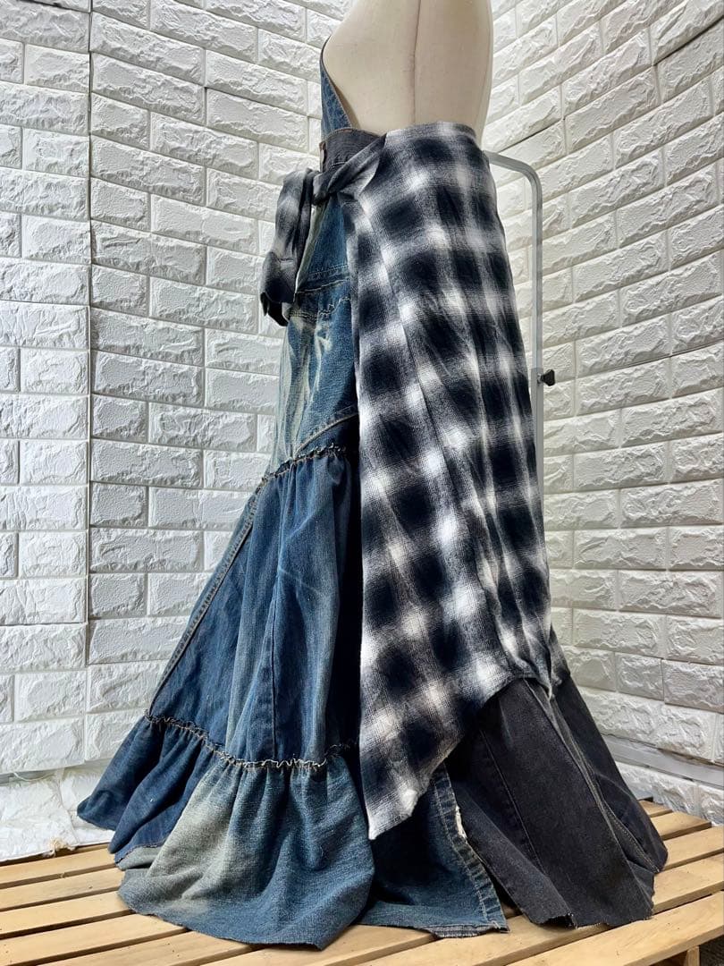 ★あられちゃん様お取り置き　ホルターネックチェックシャツドッキングアレンジ