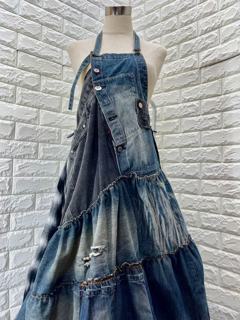 ★あられちゃん様お取り置き　ホルターネックチェックシャツドッキングアレンジ