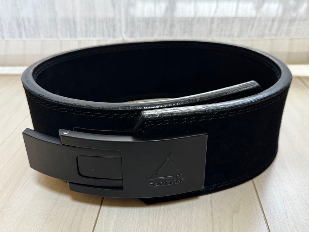 P.L.COLLEGE トレーニングパワーベルト 黒　Mサイズ