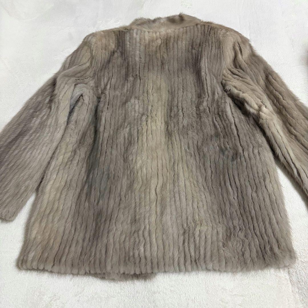 サガミンク リアルファー ミンクコート 毛皮 ホワイト 11 大きいサイズ