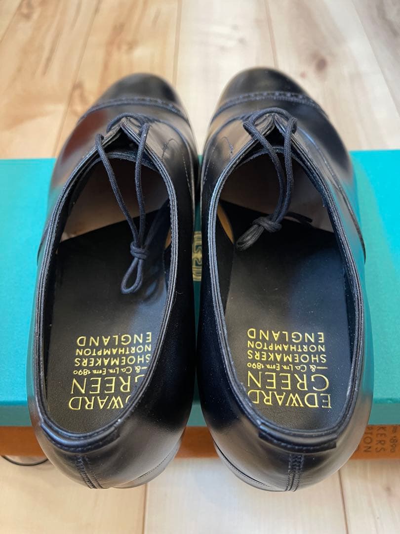 英国製新品エドワードグリーン最高級ライン 黒色バークレイ202ラスト UK8.5