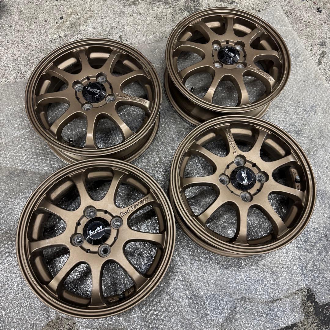 LM SPORT 14インチ4.5J+45ブロンズ4本セット