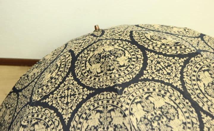 小宮商店 正倉院裂 西陣織 橘 折りたたみ 晴雨兼用傘 / 高級日傘 / 雨傘