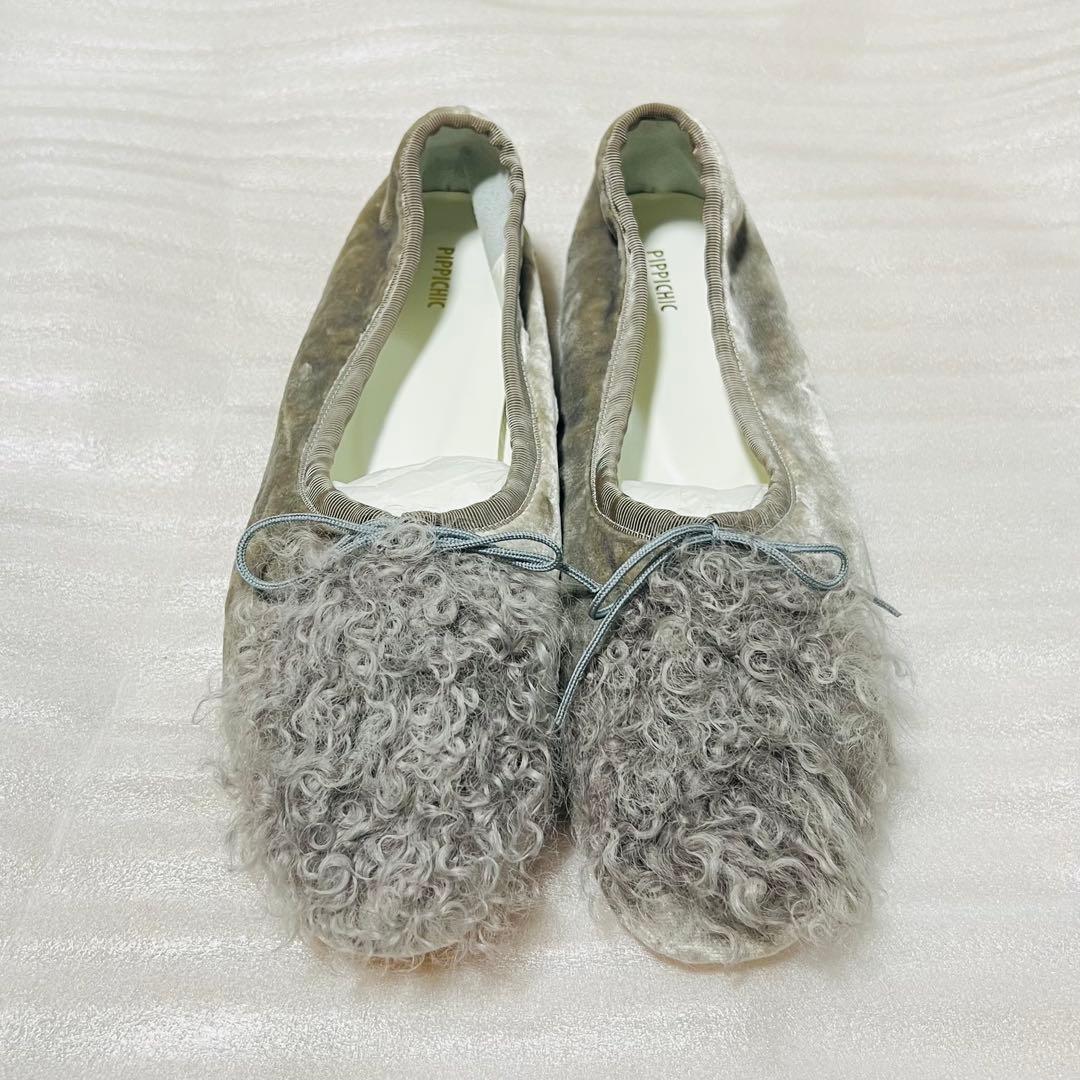PIPPICHIC ファー付きフラットシューズ 38