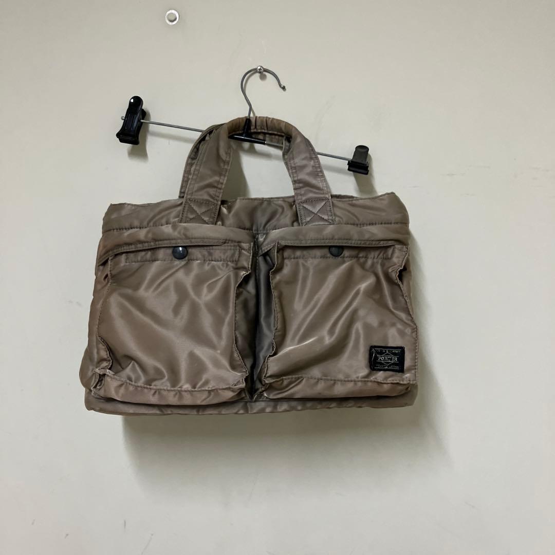 ポーター　タンカー トートバッグ　シルバー　変色あり