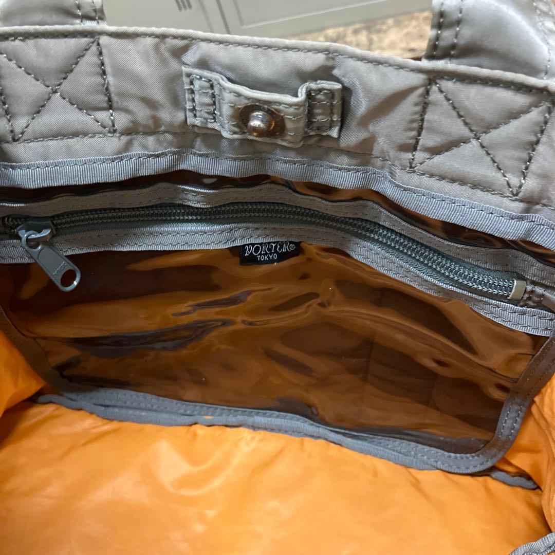 ポーター　タンカー トートバッグ　シルバー　変色あり