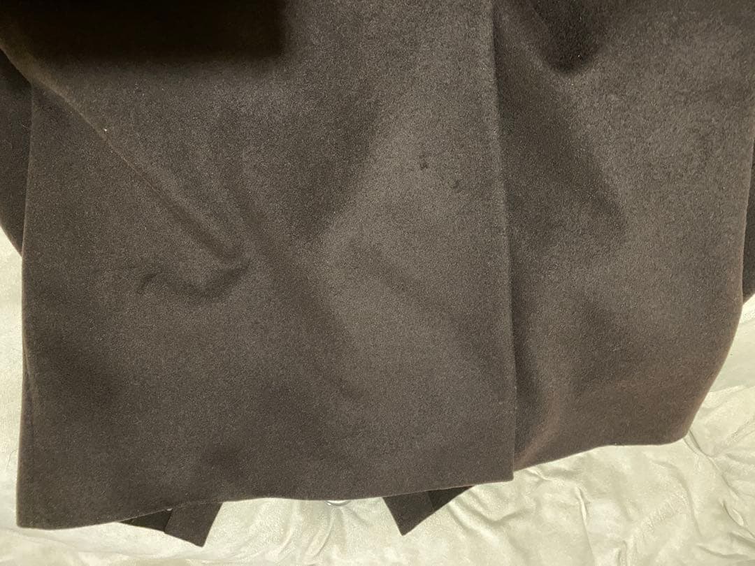 crewre アジャスタブルウールロングコート ダークブラウン1【美品】