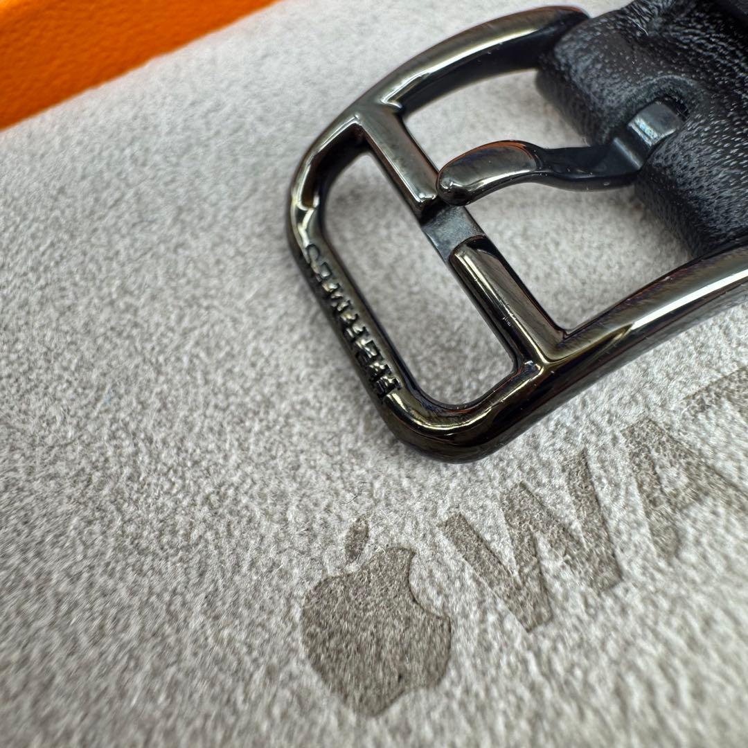 2807 Apple Watch エルメス　ブラック　ドゥブルトゥール　二重