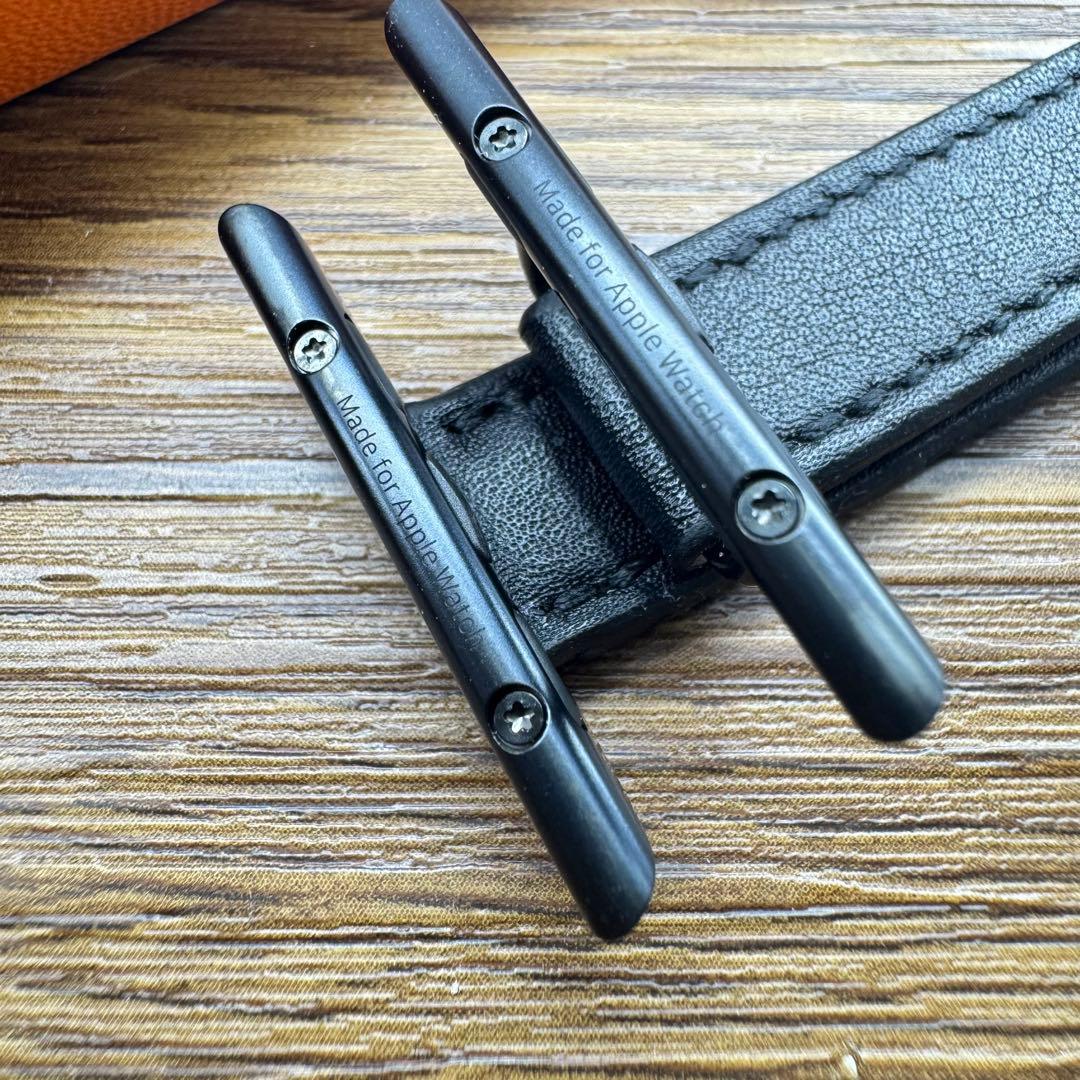 2807 Apple Watch エルメス　ブラック　ドゥブルトゥール　二重