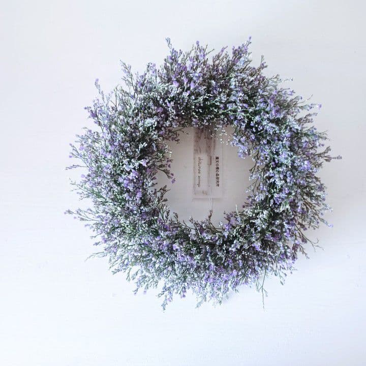 新品 未使用 ドライフラワー リース ハーフリース 窓枠 フレーム 額縁