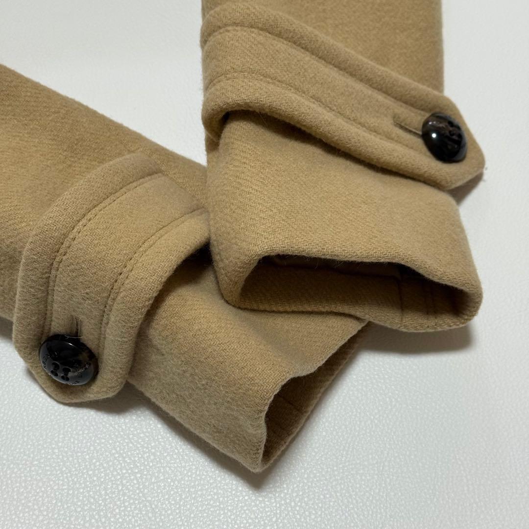 バーバリーブルーレーベル　ダブルブレスト　ロングコート　ノバチェック アンゴラ