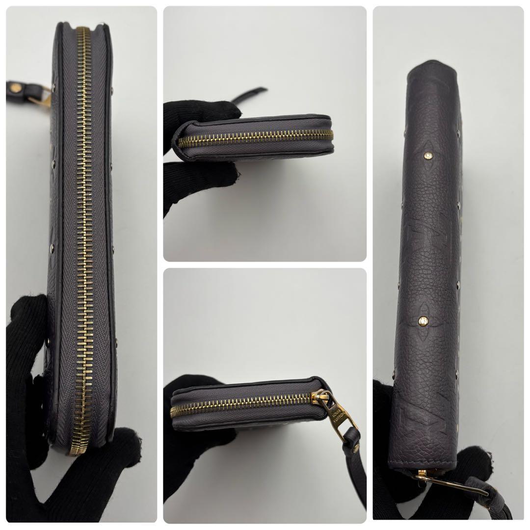 美品 ルイヴィトン ジッピーウォレット メタリックスタッズ アンプラント