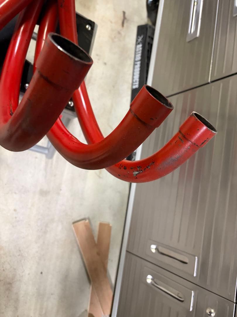 ゼファー400 ショート管　マフラー　赤