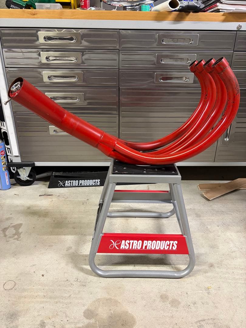 ゼファー400 ショート管　マフラー　赤