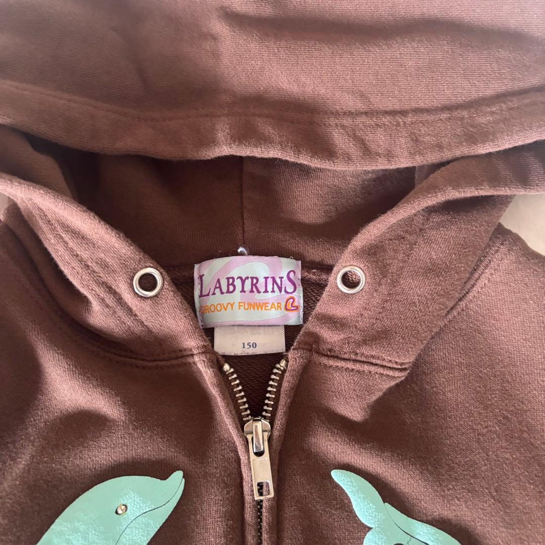 トップス shury labyrins Two Dolphins Zip Hoodie