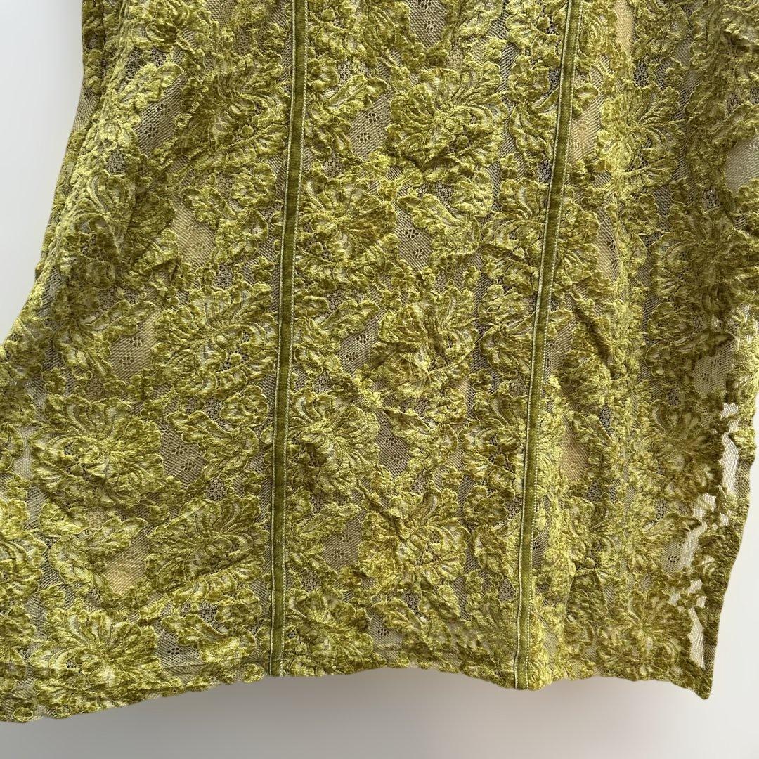 ワンピース AMERI CUT SEW LACE HARNESS DRESS