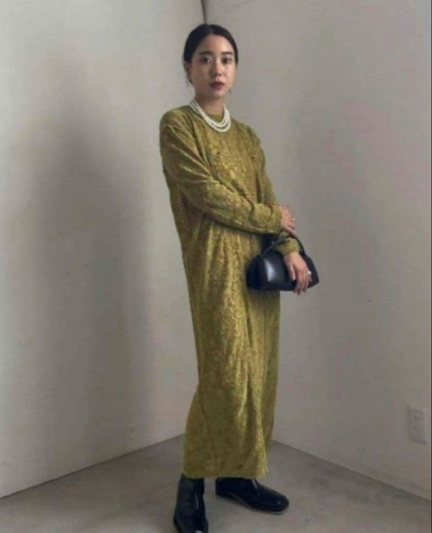 ワンピース AMERI CUT SEW LACE HARNESS DRESS