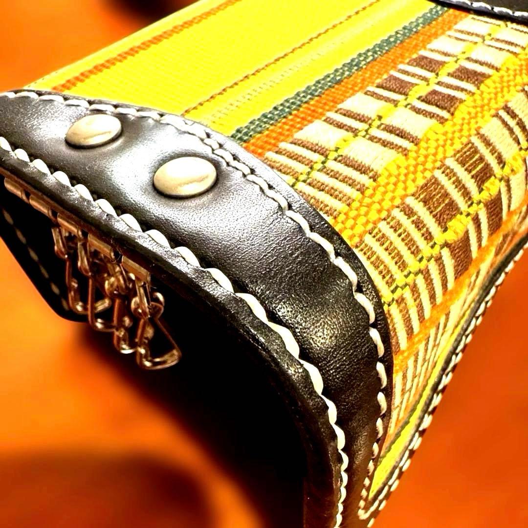 【首里織】琉球レザーL.L.A キーケース＆ブレスレットセット 沖縄伝統工芸新品