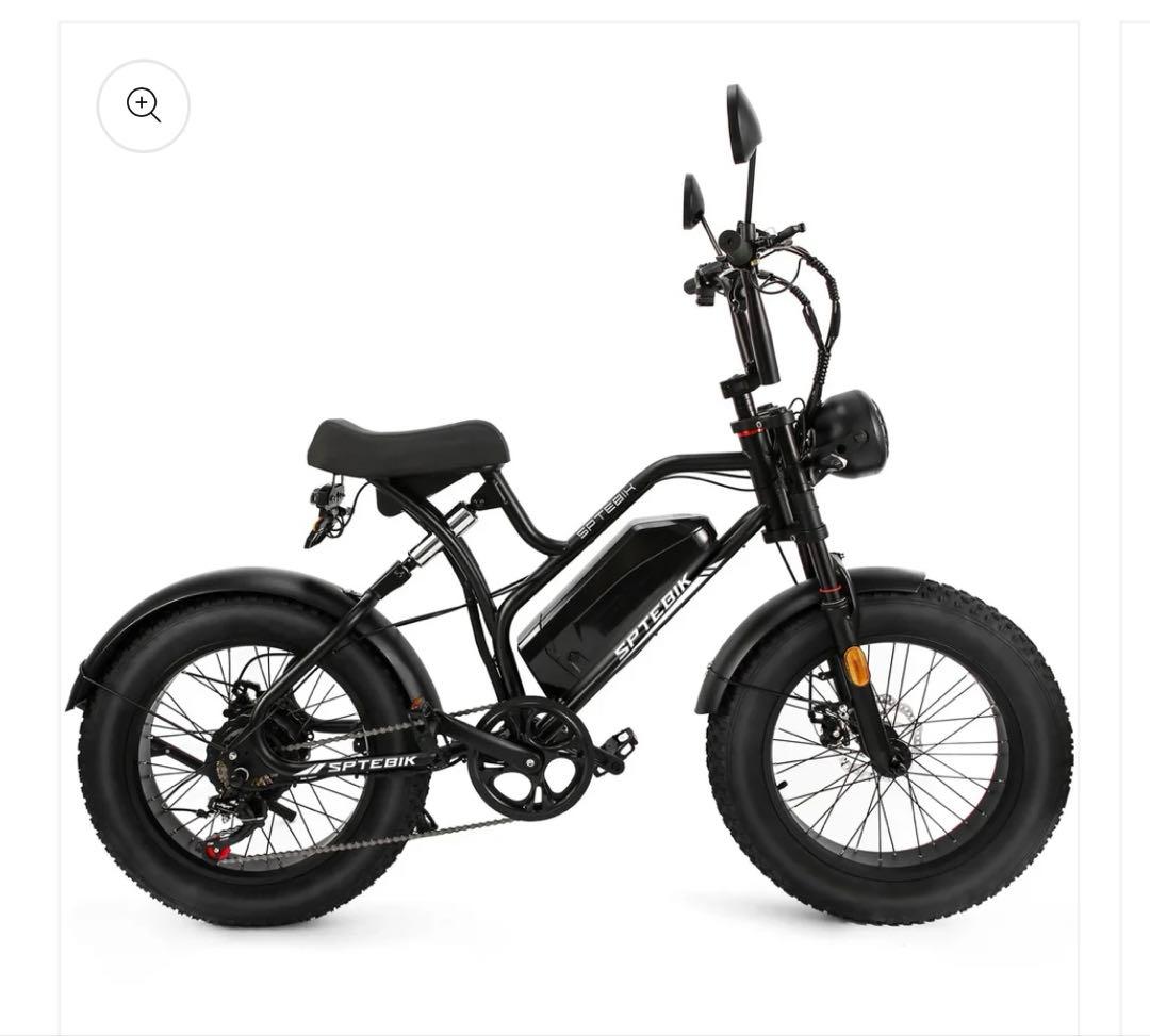 ツーリング バイク 自転車街の黒騎士0034 500W静音+7段変速100km