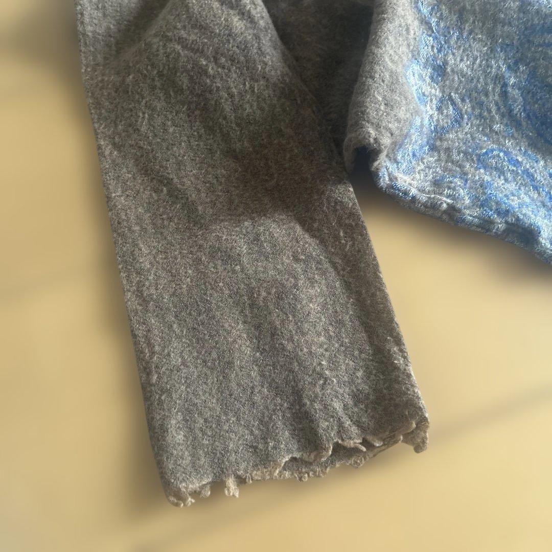 【45R】45rpm 毛麻混 ペイズリー切替チュニック グラデーション 2