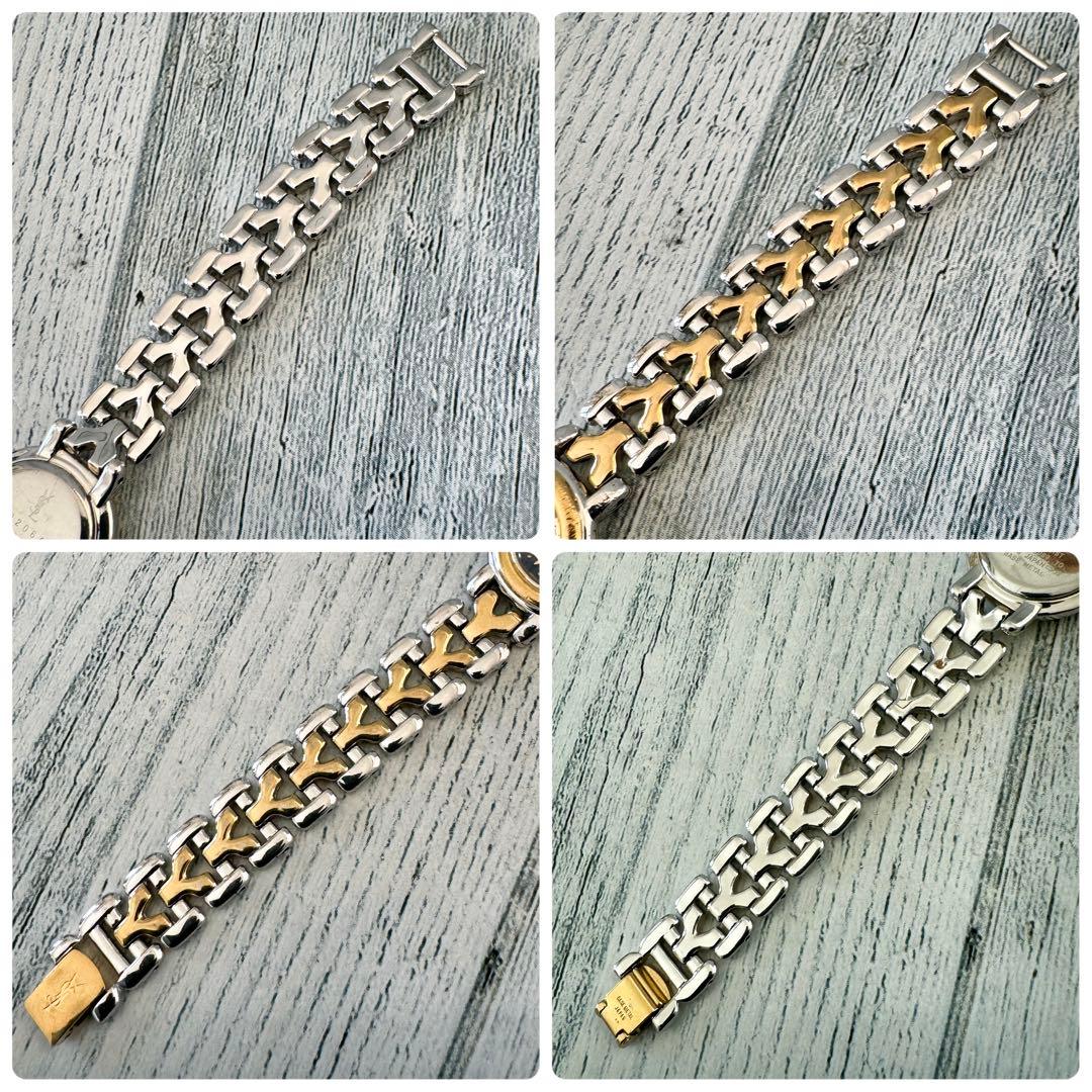 【希少】Yves Saint Laurent 腕時計 Yベルト ネイビー