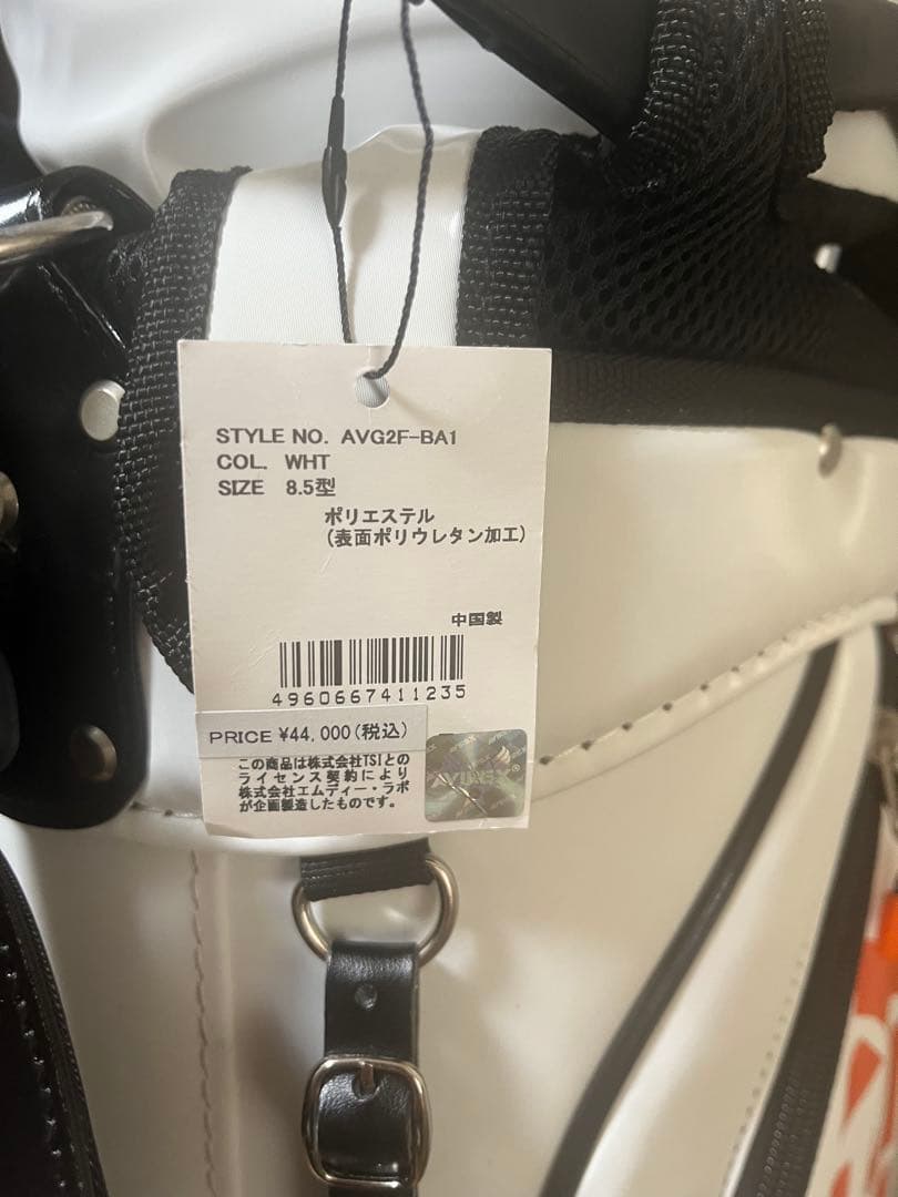 アビレックスゴルフ　キャディバッグ ホワイト U.S.A.F.ロゴ付き