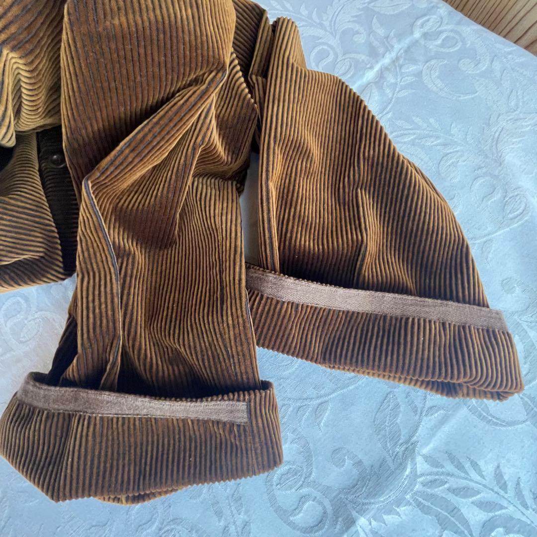 ☆HERMES☆ コーデュロイ パンツ スラックス 太畝 ブラウン LL XL