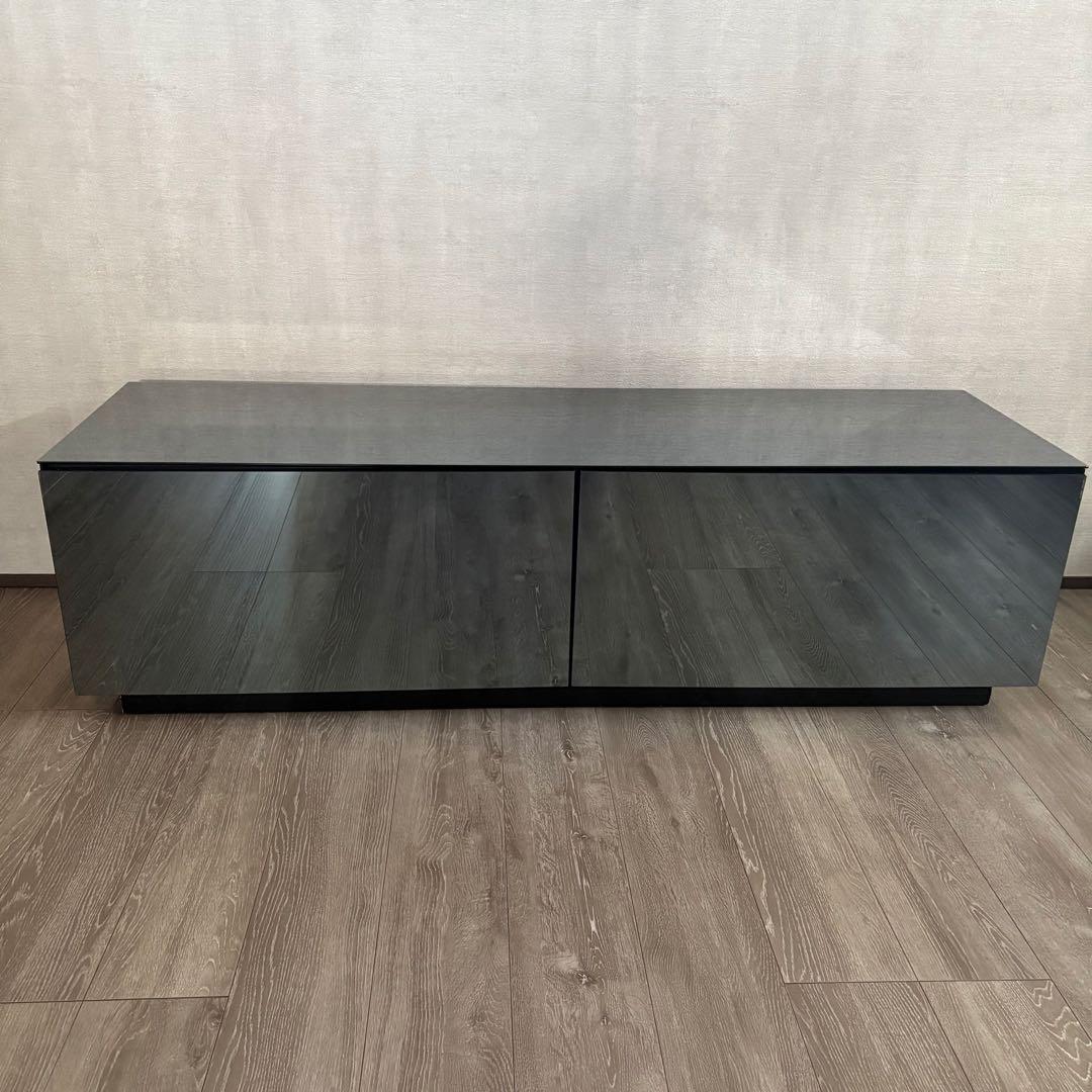 早い者勝ち⭐︎ダークミラーガラス張り テレビボード W150cm