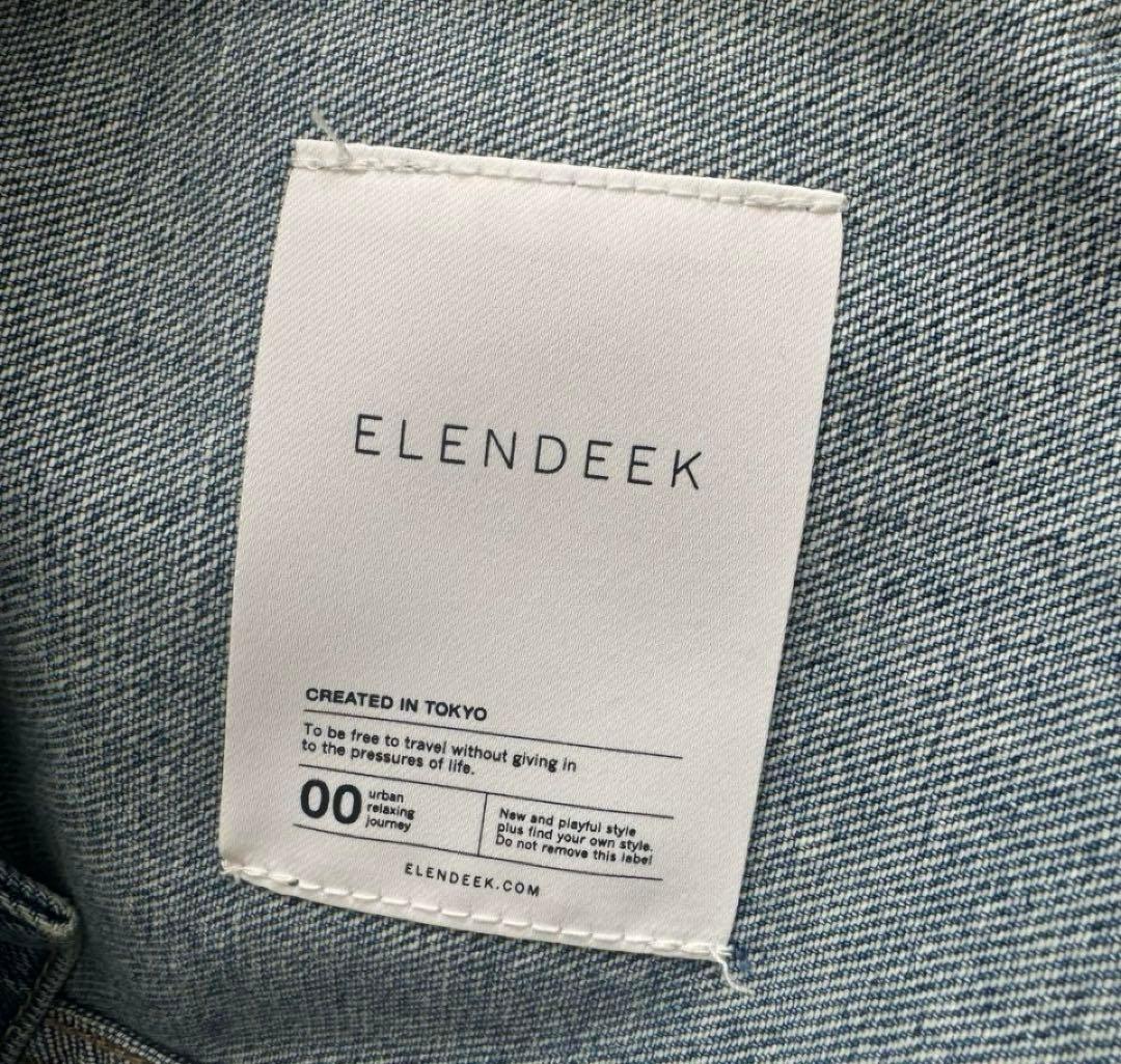 ELENDEEK ワイドスリーブデニムジャケット ブルー クロップドジャケット