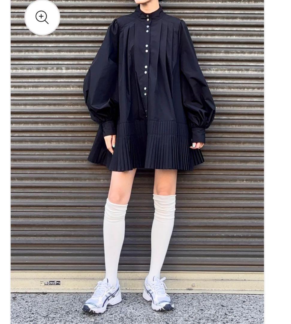 新品未使用❣️Toh トー プリーツワンピース プリーツドレス 黒