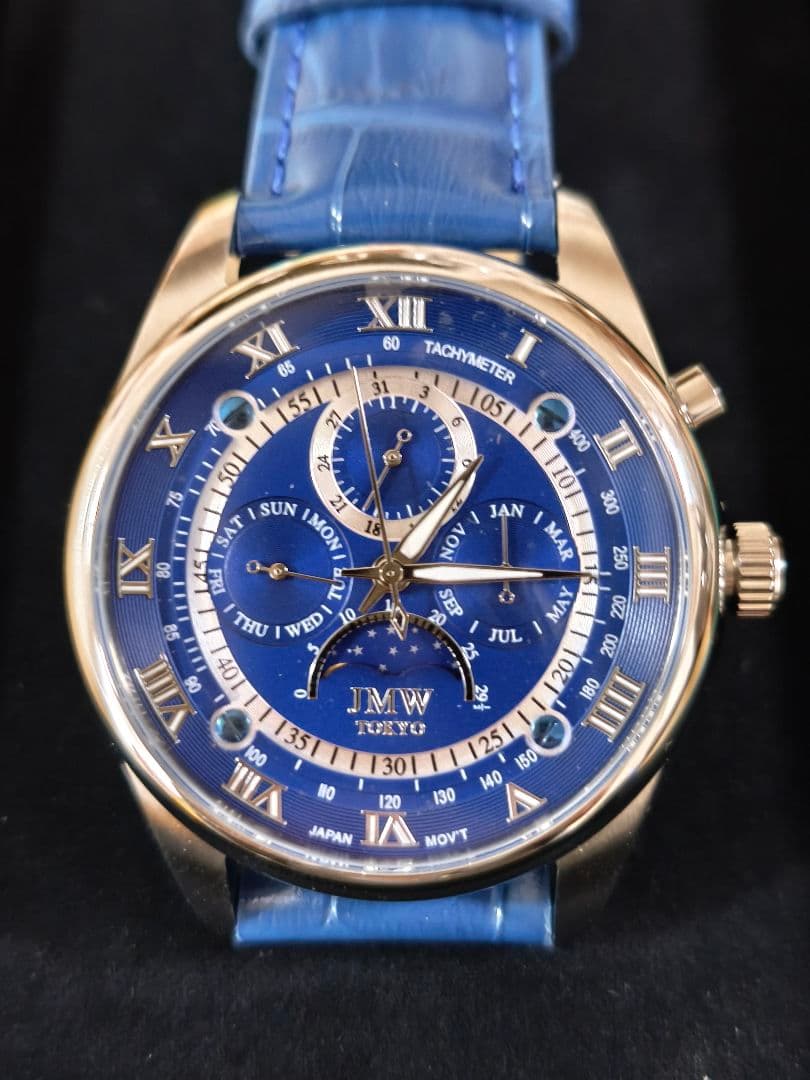 【JMW TOKYO】シチズン製ムーブメント ムーンフェイズ 100m防水 新品