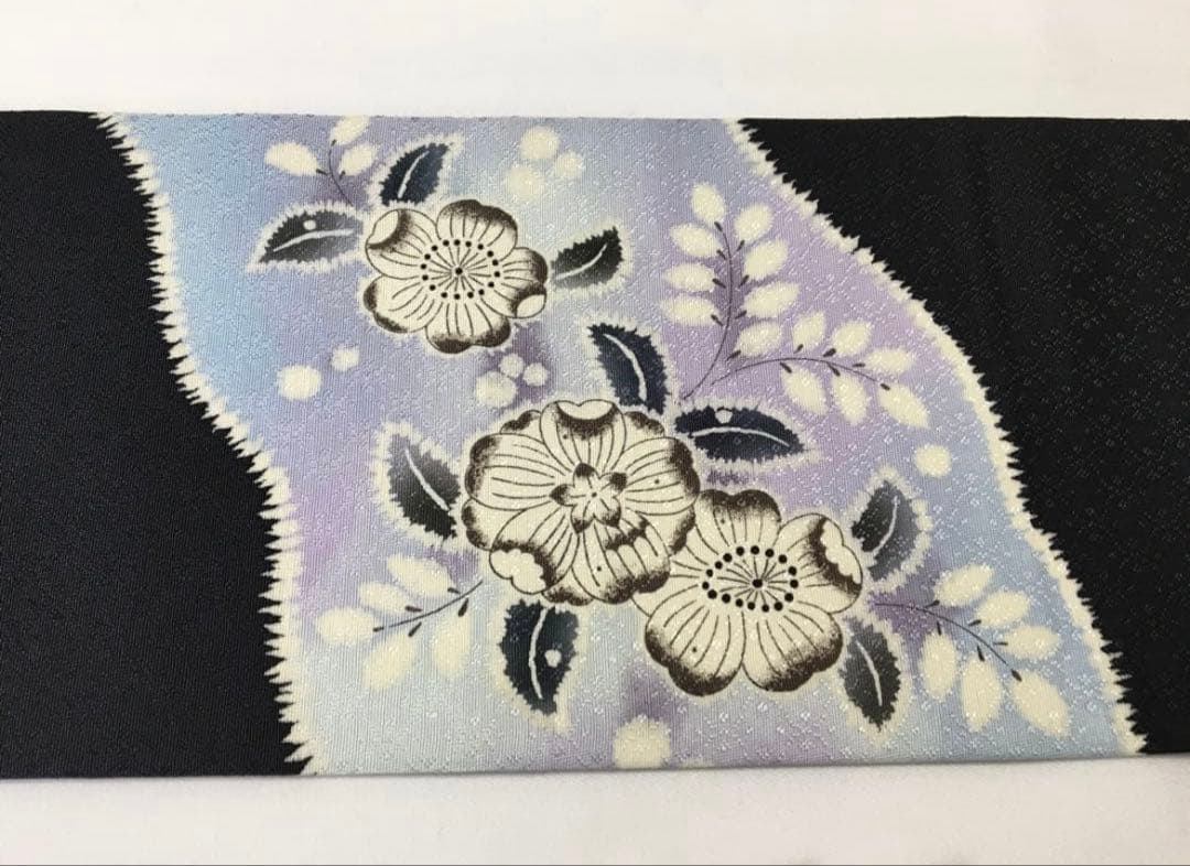 新春破格❗️逸品❗️暈し染め【名古屋帯】　辻ヶ花　地紋　正絹